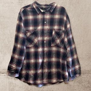 Plaid Cotton Light Flannel Button Down Shirt